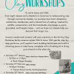 Check out your brand new local business, why not give one of their brand new clay workshops a go in the new year? it might become a new hobby! get in touch with Jenny and Vikki to book yourself on!