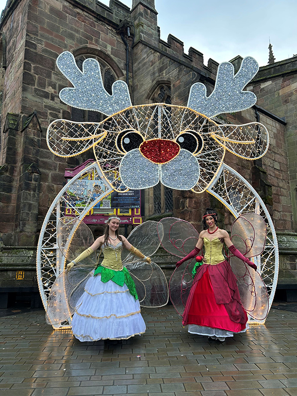 xmas lights at st peters cathedral 