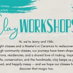 Check out your brand new local business, why not give one of their brand new clay workshops a go in the new year? it might become a new hobby! get in touch with Jenny and Vikki to book yourself on!