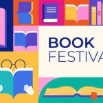 Book festival, books sale, back to school concept design. Colorful geometrical style vector design and illustrations