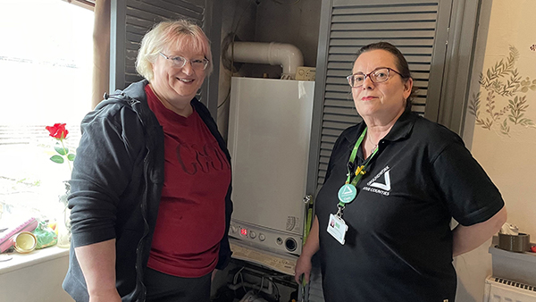 Broken boiler repaired for free through Green Doctor charity