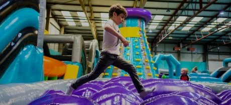 Get the kids down to Jumpin Fun Inflatable Park Derby this Easter holidays, hours of fun!