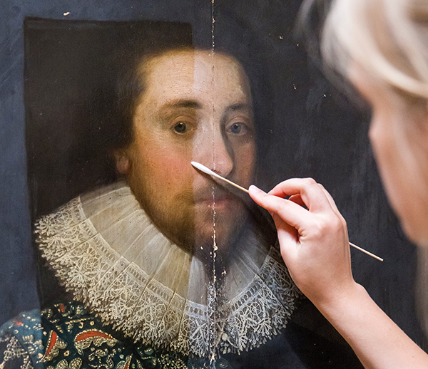 Newly conserved portraits reveal hidden stories of Hardwick Hall , Derbyshire 