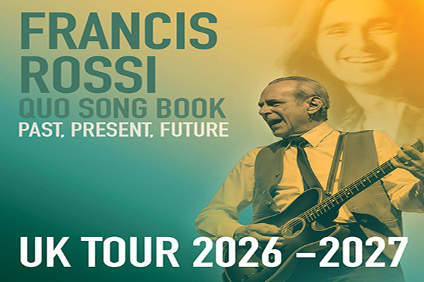 Status Quo Legend, Francis Rossi Extends his Hit Tour, Performing at Vaillant Live, Derbyshire!