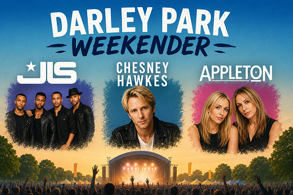 JLS are heading to Darley Park for an ‘Outta This World’ night. With Appleton and Chesney Hawkes.