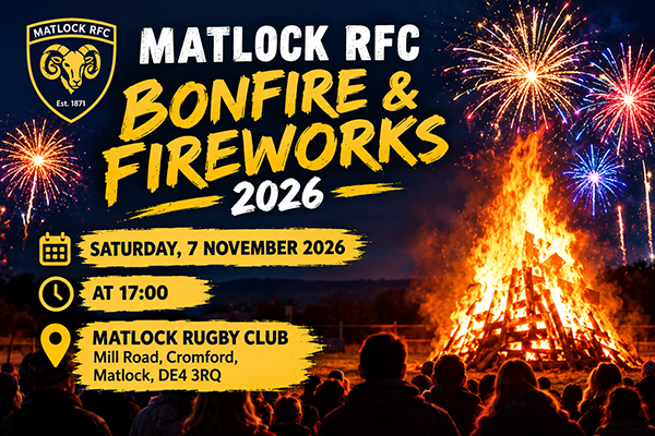 Matlock RFC Bonfire & Fireworks 2026