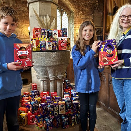 Derbyshire primary school children turn Easter bunny with chocolate eggs for vulnerable housing trust residents