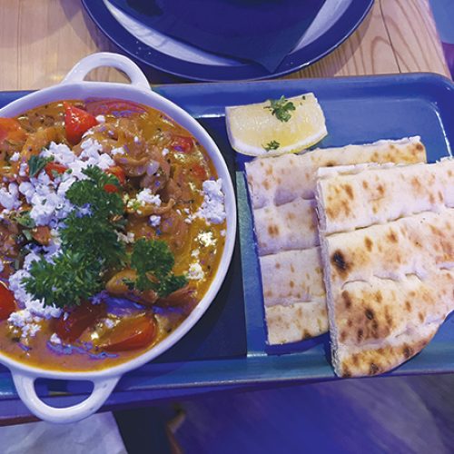 Dining at Yassou Greek Kitchen, Little Eaton